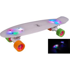 Hudora Skateboard Retro Rainglow - Maße ca. 57 x 15 cm in weiß/bunt; 12134