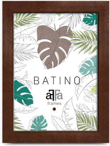 aFFa frames, Batino, Bilderrahmen aus Holz, Hell, Rechteckig, mit Acrylglasfront, HDF-Hintergrund, Braun, 15x20 cm