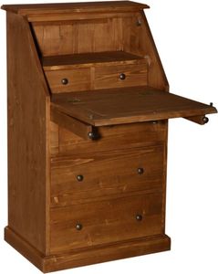 Casa Padrino Landhausstil Sekretär mit 5 Schubladen 65 x 45 x H. 110 cm - Möbel im Landhausstil, Farbe:braunton