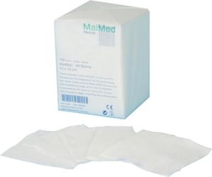 MaiMed Stoma Vliesstoffkompressen 4-lagig 10 x 10 cm 100 Stück 40 g