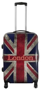 Hartschalen Trolley für Reise Urlaub mit Dehnfalte Motiv PM UK London Gr. L