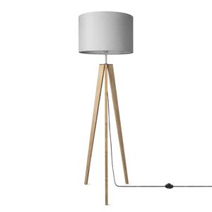 Tischleuchte Dreibein Nachttischlampe Stehlampe E27 Stoff Lampenschirm Uni Tischleuchte Dreibein Nachttischlampe Stehlampe E27 Stoff Lampenschirm Uni