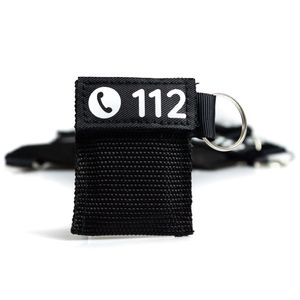 FLEXEO Beatmungstuch als Schlüsselanhänger DIN 13154, schwarz, 1 Stück