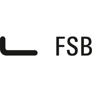 FSB Stoßgriff FSB 6184 62 Aluminium Griffplatte Kuststoff schwarz 90mm - 0 61 6184 00062 0105
