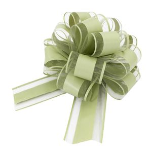 Oblique Unique Geschenkschleife Deko Schleife für Geschenke Tüten Zuckertüte Weihnachten Geschenkdeko - grün