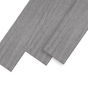 TWOLIIN PVC Bodenbelag Selbstklebend Fliesen Vinylboden Holz-Optik, 91,44 x 15,24 x 0,2 cm, 36 Stück für ca. 5 m², Nachbildung-Dielen für Küche Wohnzimmer Balkon (Grau)