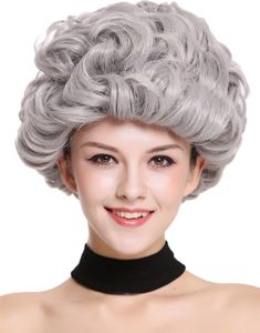 WIG ME UP Perücke Grau Locken Oma Großmutter 91097-ZA68E