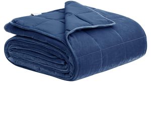 WOLTU Therapy Blanket Záťažová deka pre dospelých, mikrovlákno, kašmírový pocit, modrá 150x200cm, 7kg