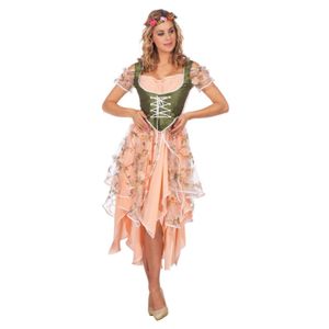 Feenkostüm Fee Elfe Waldelfe Elb Frühling Kostüm Kleid Damen Karneval Fasching 46