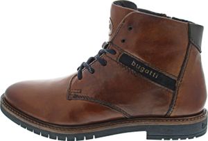 Bugatti Schnür-, Zug-, Schnallenstiefel in braun, Gr. 45