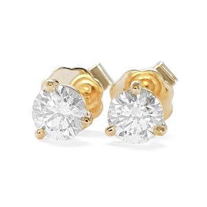 Brillant Diamant Ohrstecker 750 Gelbgold 18 Karat Gold 0,60 ct F/IF Solitär