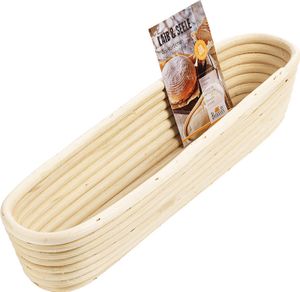 BIRKMANN Gärkörbchen für Baguette, länglich, L 37 x B 8,5 x H 6,5 cm, bis 750 g Teig, nachhaltig, aus