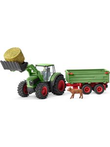Schleich Spielwaren Schleich Farm World 42379 Traktor mit Anhänger Spielfigurensets Sammelfiguren Zubehör & Spielsets schleichspielsets