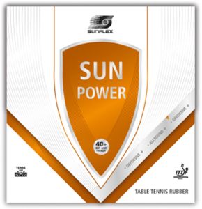Sunflex Sun Power Tischtennis-Belag, 2,0mm Schwamm schwarz | Tischtennisschläger Tischtennisbelag