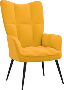 Prolenta Premium - Relaxačné kreslo horčicovo žltý zamat