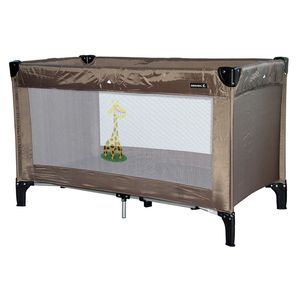 Zekiwa Reisebett  mit Matratze und Tragebeutel, Größe: 120x60 cm , Dessin: Coffee