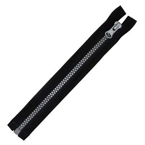 Profil-Reißverschluss 5mm 45-85cm teilbar m. Autolock Jacken Softshells Sport, Größe:60cm, Farbe:schwarz grau