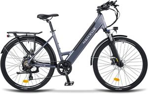 nakxus e-bike, elektrický bicykel 26'' trekkingový bicykel e-city bike s 36V 12,5Ah lítiovou batériou pre dlhý dojazd až 100KM, 250W motor, skladací bicykel kompatibilný s EÚ s aplikáciou
