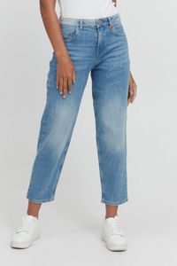 PULZ PZEMMA Damen Jeans Denim Hose mit Gürtelschlaufen aus Baumwolle mit Stretch-Anteil Loose-Fit