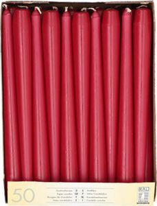 STARPAK Leuchterkerzen 22 mm bordeaux 50er Pack