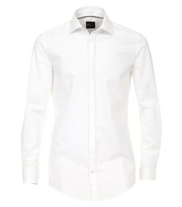 Venti - Evening - Body Fit-  Festliches Herren Hemd weiß oder creme (001950), Größe:36, Farbe:Weiß (000)