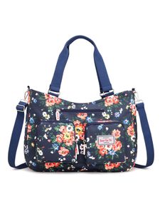 Damen Multi-Taschenhand-Handtasche Reisen Reißverschluss Umhängetasche modischer verstellbare Riemen-Tasche,Farbe:Rose