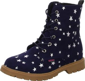 girlZ onlY Mädchen-Schnürstiefelette Blau-Silber, Farbe:blau, EU Größe:33