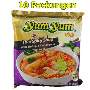 Yum Yum Instant Nudeln Tom Yum Shrimp 10er Pack (10 x 100g) Asia Nudelsuppe