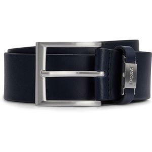 BOSS Connio Leather Belt W95 Dark Blue