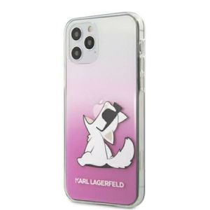 Karl Lagerfeld Obal / kryt na Apple iPhone 12 Pro Max transparentní / růžový - original Karl Lagerfeld