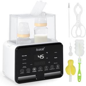 Babyflaschenwärmer, 9-in-1-Multifunktions-Flaschensterilisator, elektrischer Babyflaschenwärmer mit großem LCD-Bildschirm und Nachtlicht, Temperaturre