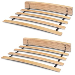 Rollrost 140x200 cm ( 2x70cm ) für Bett - Hochwertiger Rolllattenrost 17 gebogene Birkenholzlatten mit Band verbunden.Lattenroste holzlatten Klappbar Bestimmt für Feder- sowie Schaummatratzen.