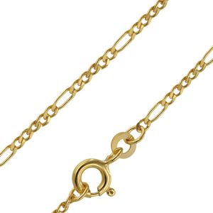 trendor 71811 Goldkette 333 Gold für Damen und Herren Figaro Diamantiert, 50 cm