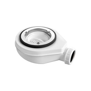 EMKE Dusche Ablaufgarnitur 90mm für Duschwanne mit Siphon Geruchsstop und Haarsieb ABS Duschablauf Extra Flach