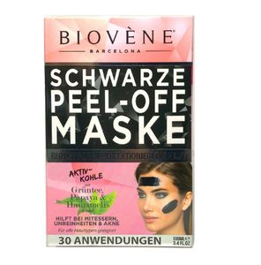 BIOVÈNE Black Peel-Off Gesichtsmaske Grüntee/Papaya/Hamamelis 30 Anwendungen