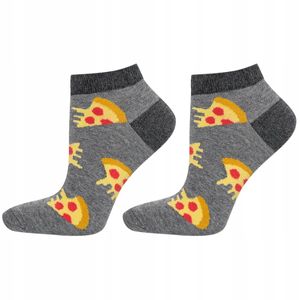 Socken - Ideal für ein Geschenk - Pizza Motiv von SOXO - Herren - Baumwolle - Knöchellang - Lustige und bunte - Größe: 40–45