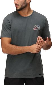 New England Patriots - NFL - Helmet Pocket Print T-Shirt by Recovered, Washed Black, Size: XXL