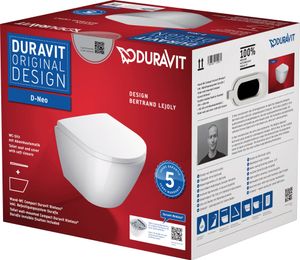 DURAVIT 45880900A1 WC-Set wandhängend D-Neo, 480mm, weiß
