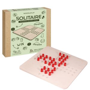 Milliwood Holz Spiel SOLITAIRE Solitär Brettspiel Gesellschaftsspiel