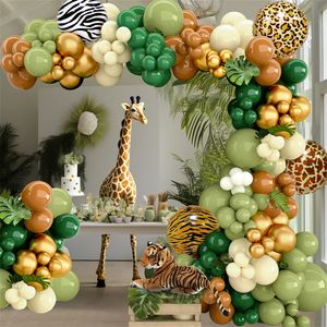 Dschungel Tier Ballon Girlande Bogen Kit 1. Geburtstag Party Dekoration Kinder
