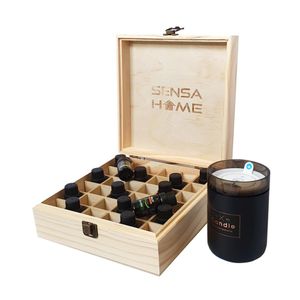 36 Ätherische Öle Aufbewahrungsbox - Holzölbox für 36 Ätherische Öle | SensaHome Ölbox