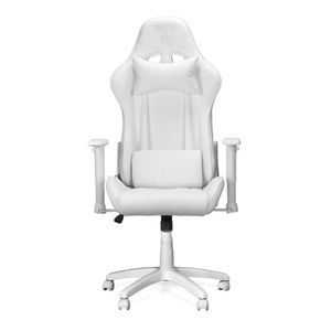 Ranqer Felix Gaming Stuhl - Professioneller Gaming-Sessel - Ergonomischer Gaming Stuhl - 2D-Armlehnen - 180° verstellbare Rückenlehne mit Kissen - Stabiles Nylon Gestell - Weiß