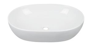 'aquaSu® Aufsatzwaschtisch loPa | 52 cm | Weiß | Aufsatzwaschbecken | Waschtisch