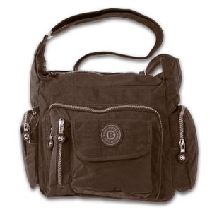 Taška Street Nylonová taška Dámská kabelka přes rameno hnědá 30x15x22 OTJ204C