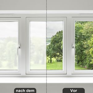 EINFEBEN 2x Sichtschutzfolie Klebe Fensterfolie Milchglasfolie Fensterfolien 45*200CM