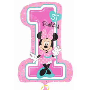 Amscan SuperShape Minnie 1st Birthday 0 0 STK