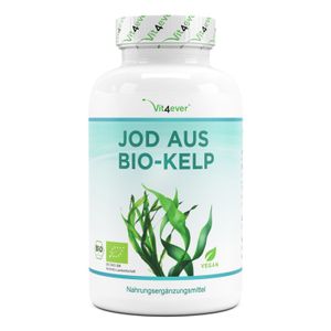 Kelp Extrakt (Natürliches Jod) - 365 Tabletten mit 200 µg Jod