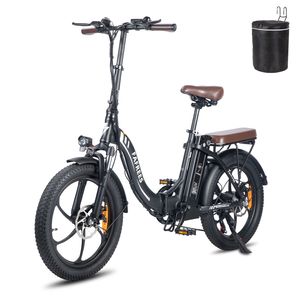 FAFREES F20 PRO 20 palcové elektrické kolo E-bike 250W 36V/18AH Fat Bike Shimano 7S Pedelec Citybike 25km/h--Black