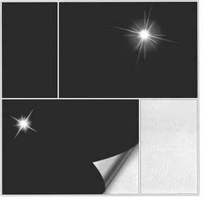 Fliesenaufkleber  Für Bad, Küche etc Schwarz 70 glänzend 15 x 20 cm 5 Stück
