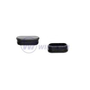 Stahlstopfen oval 20x38mm, schwarz - Packung mit 20 Stück